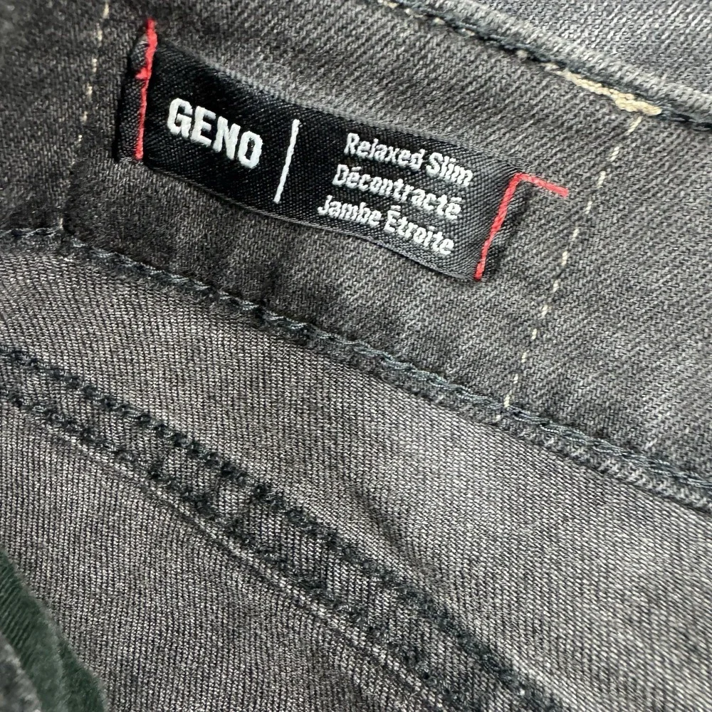True Religion Distressed Geno‎ Moto Black Relaxed Slim Men's Jeans Size 38x32